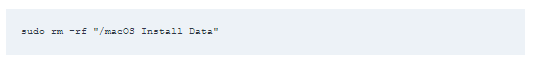 Remove the macOS Install data