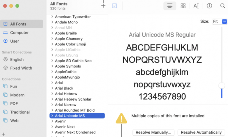 fonts not displaying properly on a Mac