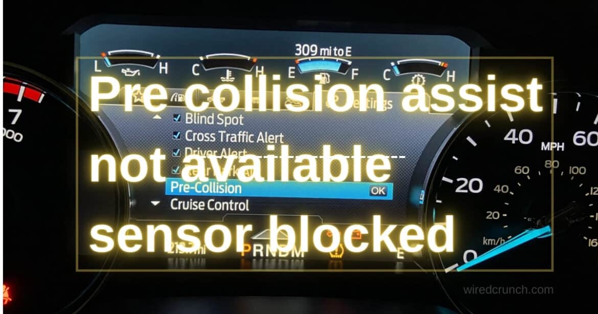 How to Fix Pre collision Assist not Available Sensor Blocked Error