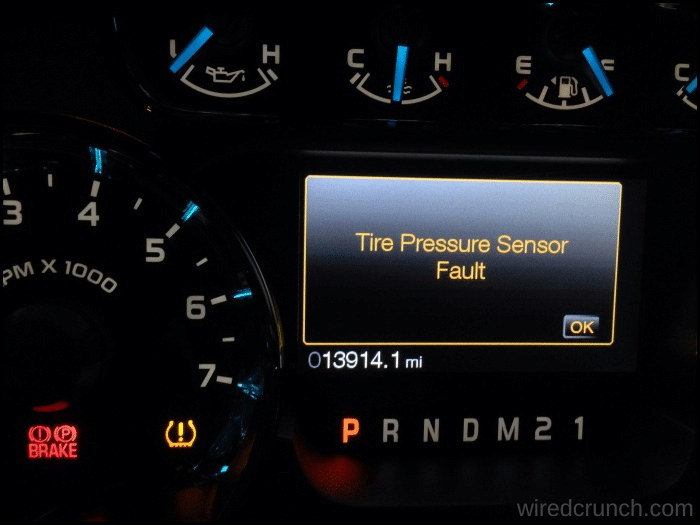 ford fusion tire pressure sensor fault