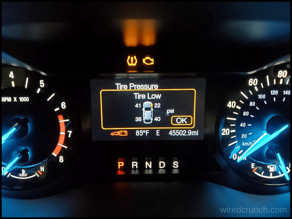 tire pressure sensor fault in ford fusion