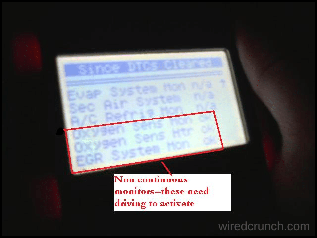 How to get oxygen sensor monitor ready